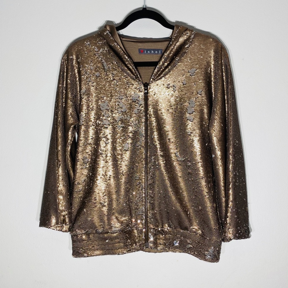Bronze/Gold Flip Sequins Jacket**Sm.-Med. $695 - Picture 2 of 7